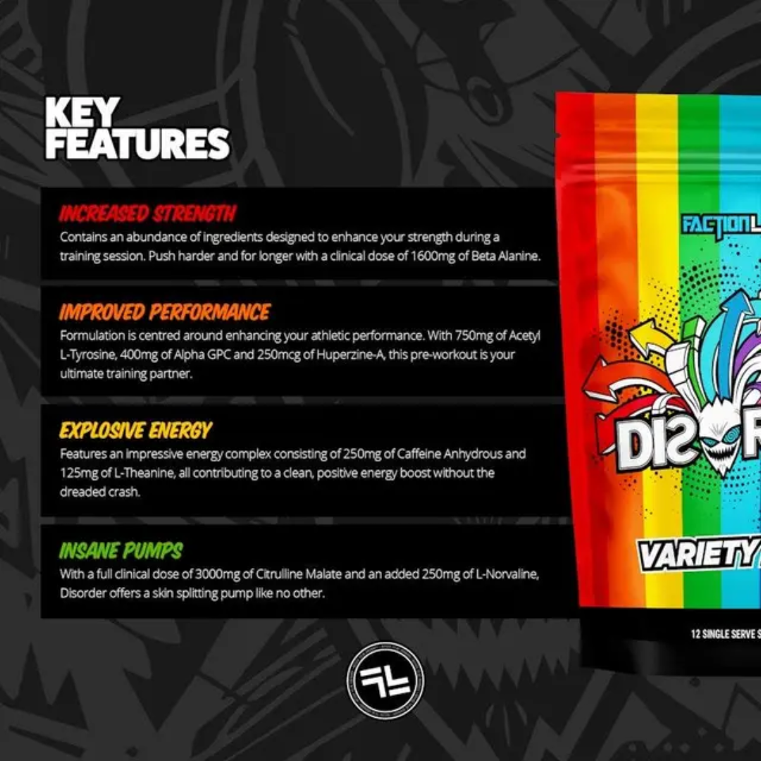 Faction Labs Disorder Original - Variety Pack 12 Sachets
