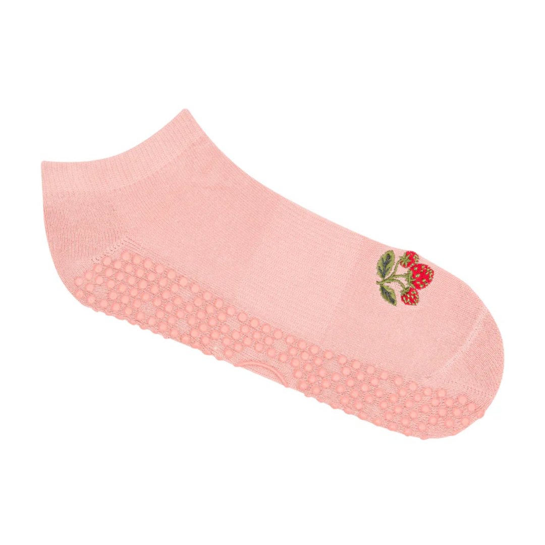 MoveActive Classic Low Rise Grip Socks – Strawberry Patch