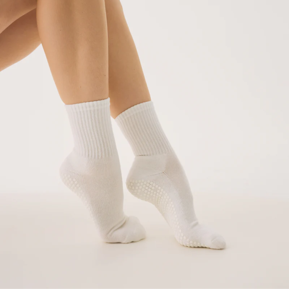 MoveActive Crew Non Slip Grip Socks – Ivory