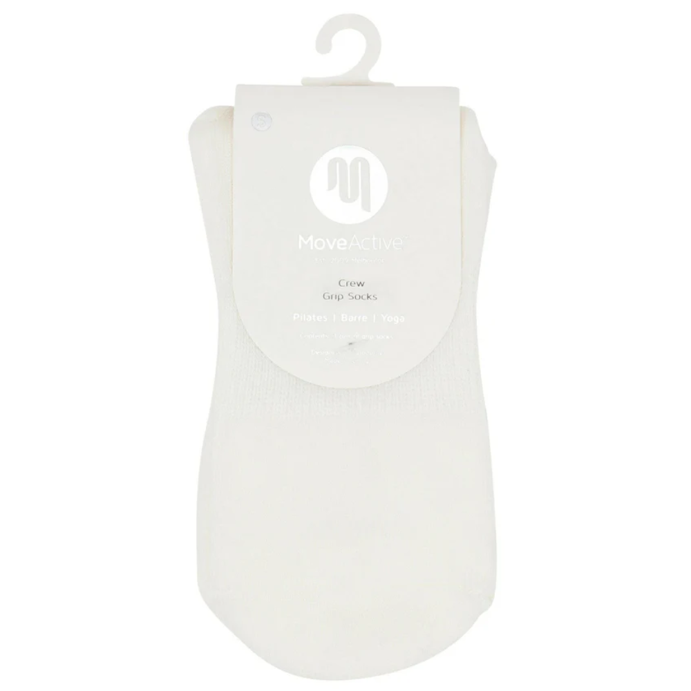 MoveActive Crew Non Slip Grip Socks – Ivory
