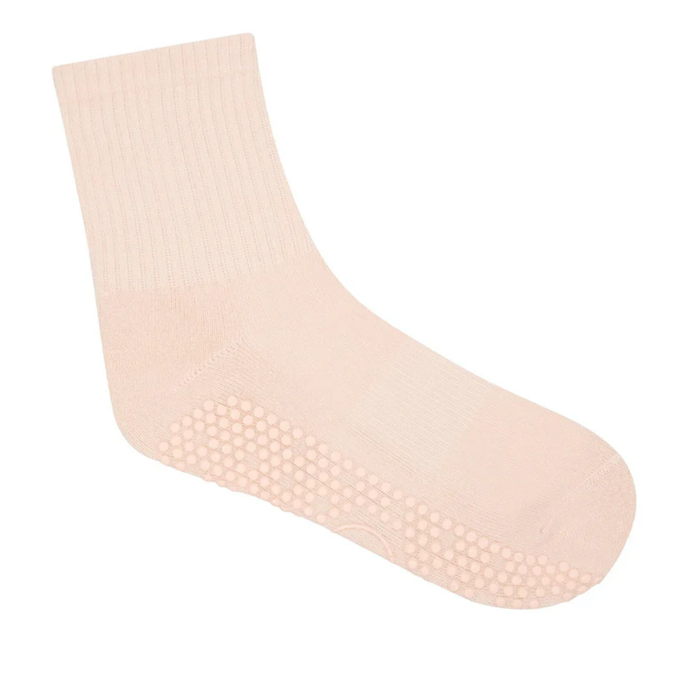 MoveActive Crew Non Slip Grip Socks – Soft Pink