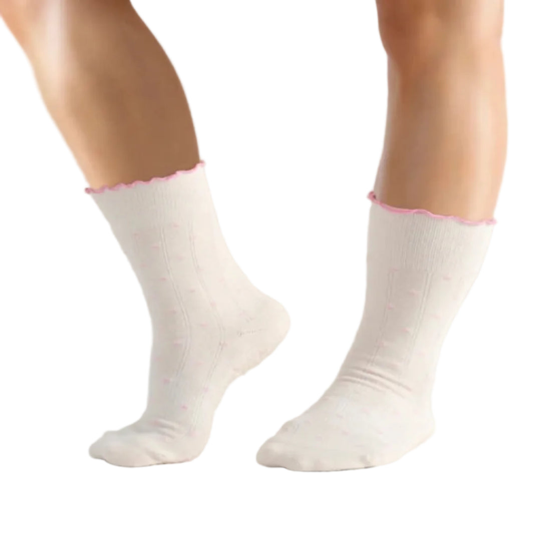 MoveActive Crew Grip Socks - Fondant Spots