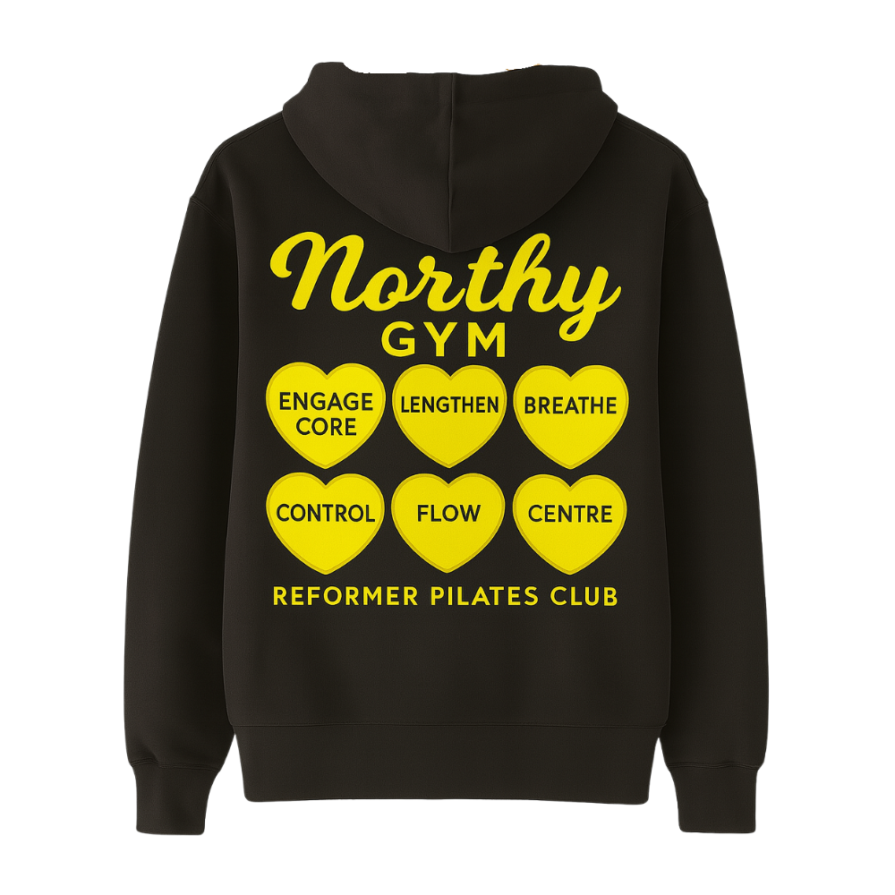 Grey Pilates Hearts Extra Warm Hoodie