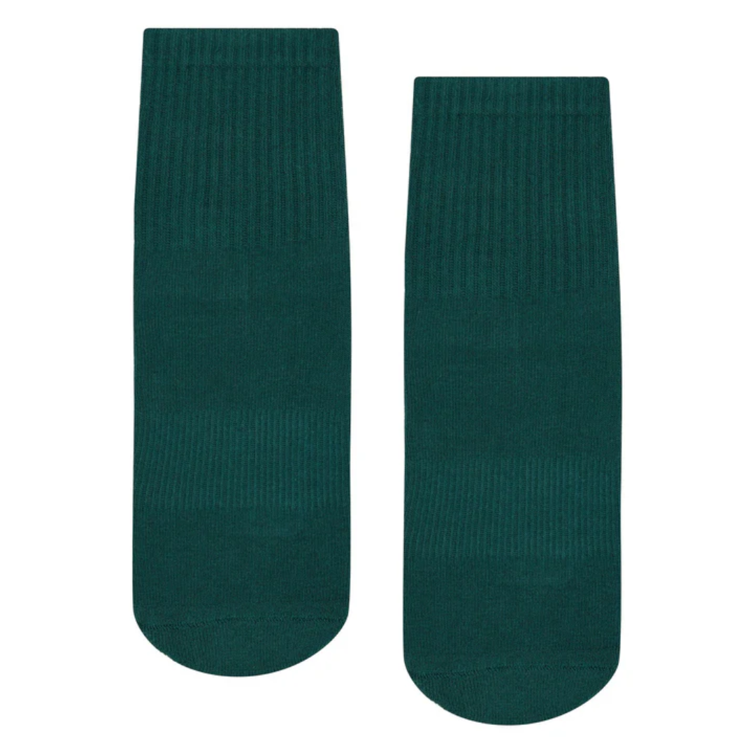 MoveActive Crew Non Slip Grip Socks – Forest Green