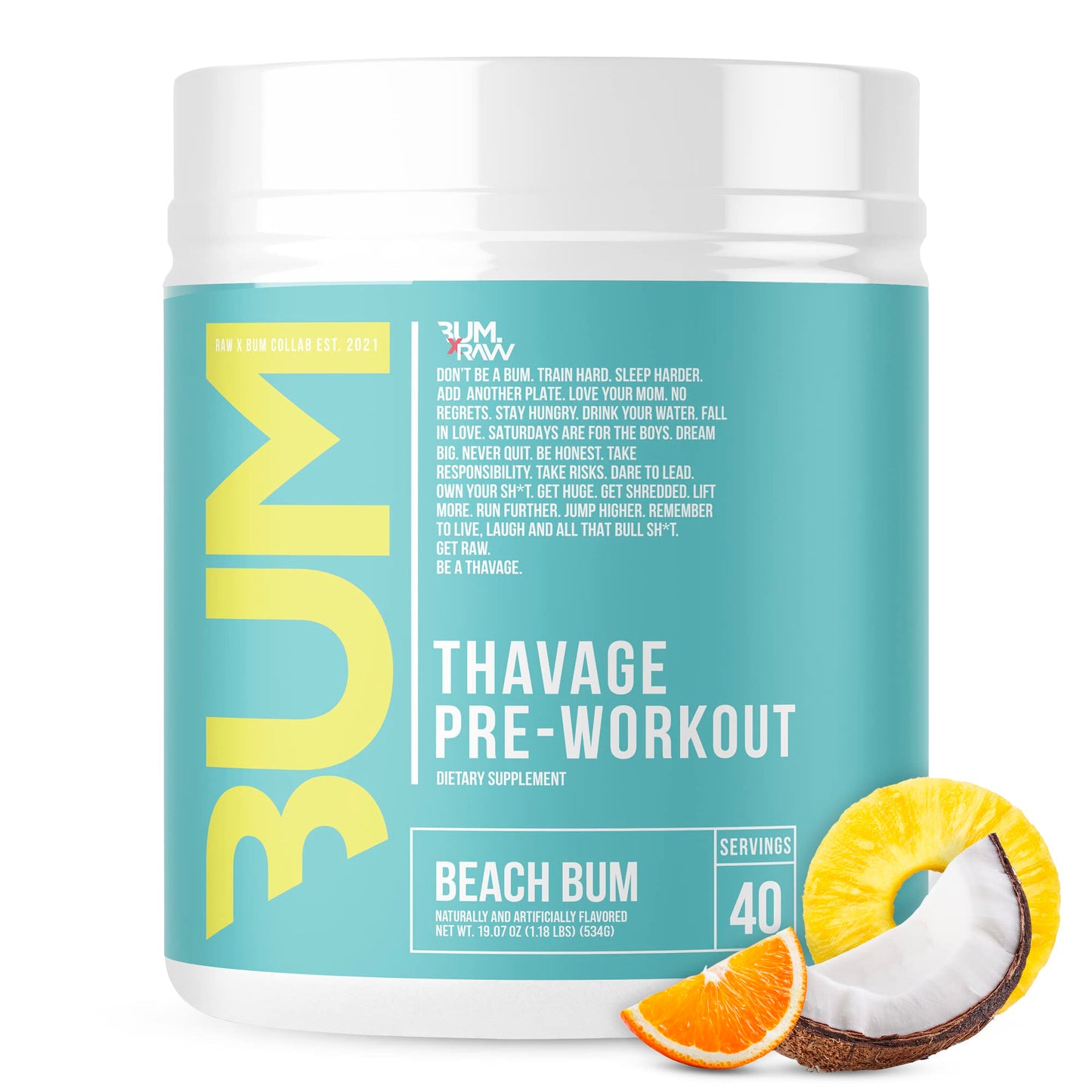 BUM - THAVAGE PRE-WORKOUT — Beach Bum