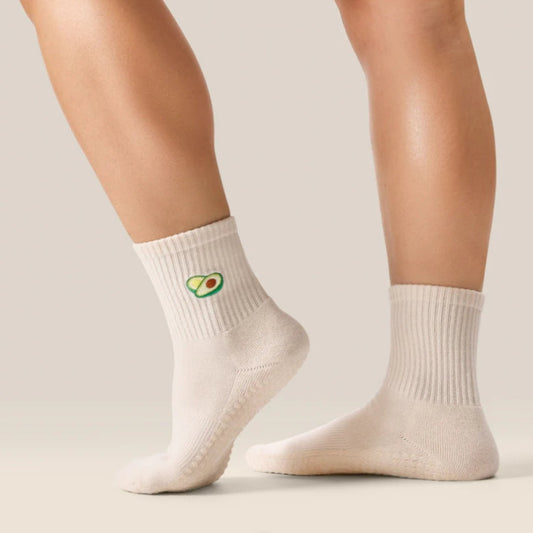 MoveActive Crew Non-Slip Grip Socks - Avocado