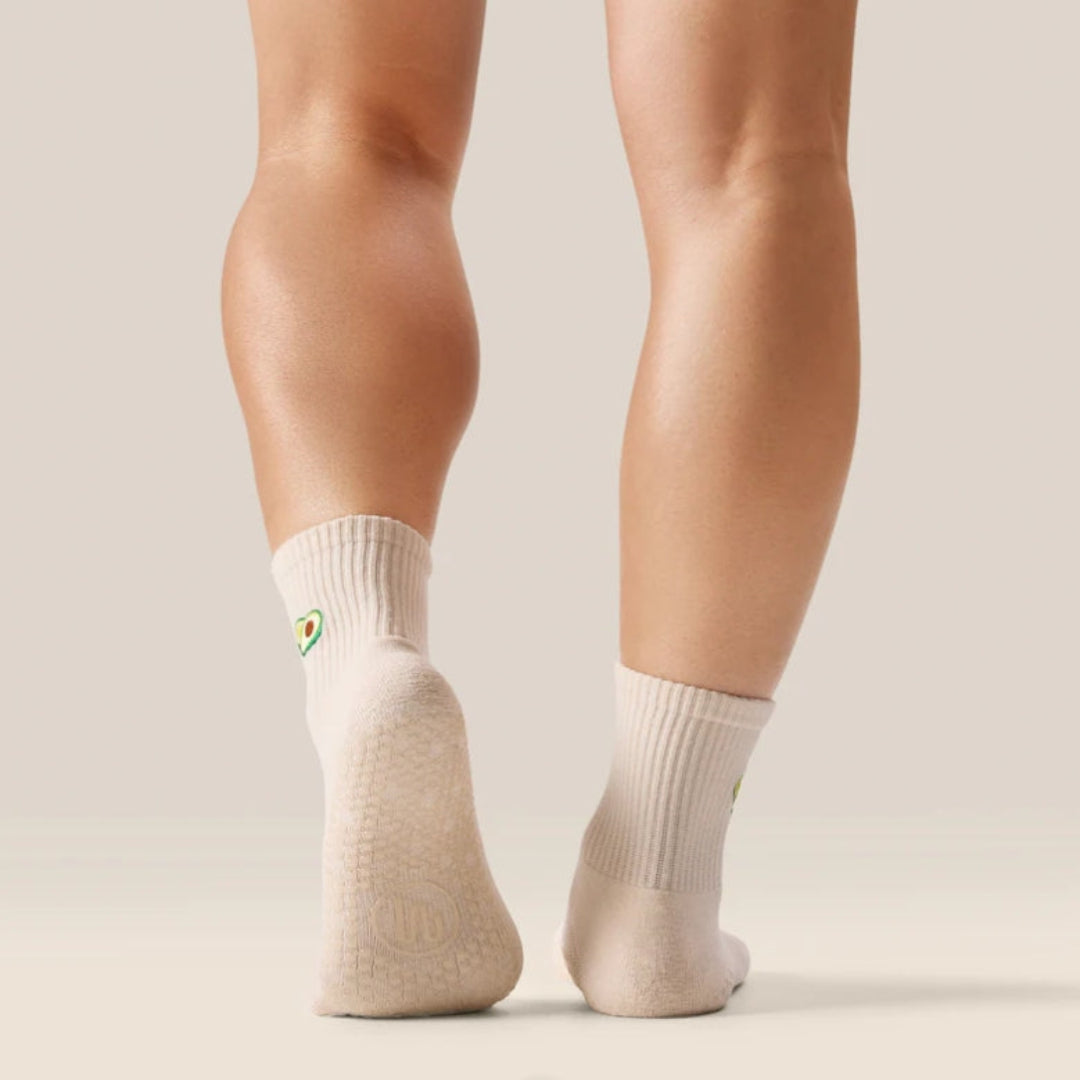 MoveActive Crew Non-Slip Grip Socks - Avocado