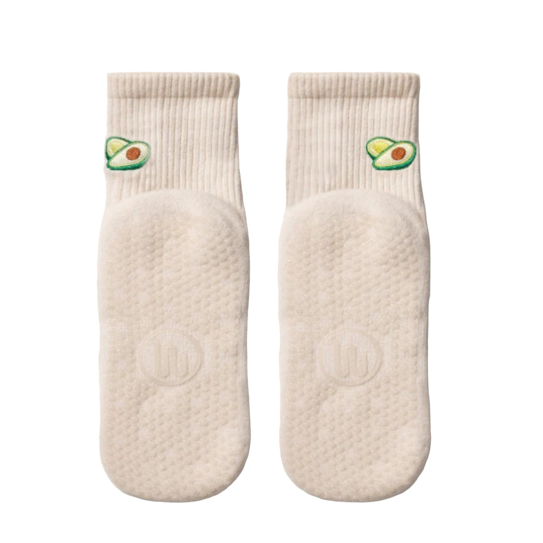 MoveActive Crew Non-Slip Grip Socks - Avocado