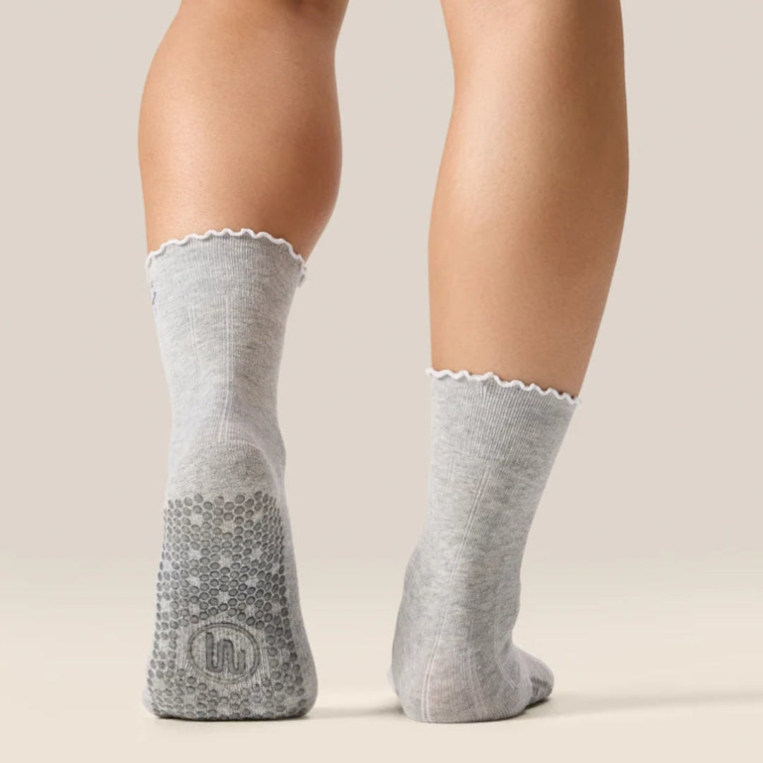 MoveActive Crew Non-Slip Grip Socks - Boo Kitty Frill
