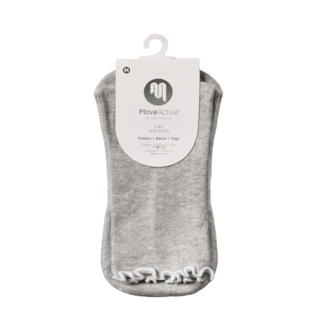 MoveActive Crew Non-Slip Grip Socks - Boo Kitty Frill