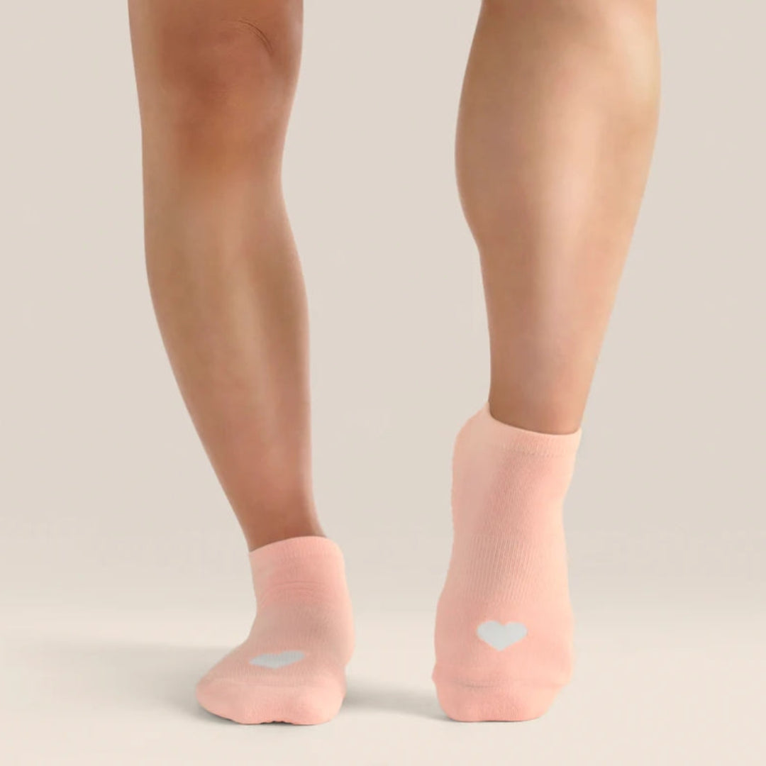 MoveActive Classic Low Rise Non-Slip Grip Socks - Strawberry Heart