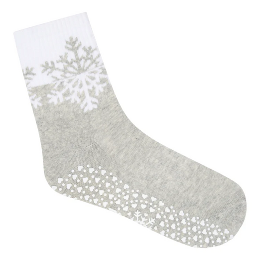 MoveActive Crew Non Slip Grip Socks – Snowflake Marle