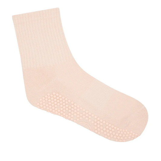 MoveActive Crew Non Slip Grip Socks – Soft Pink