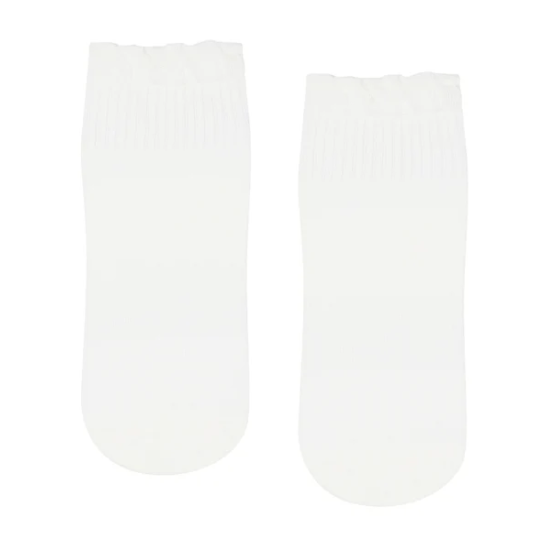 MoveActive Quarter Crew Non Slip Grip Socks – Snow Ruffle