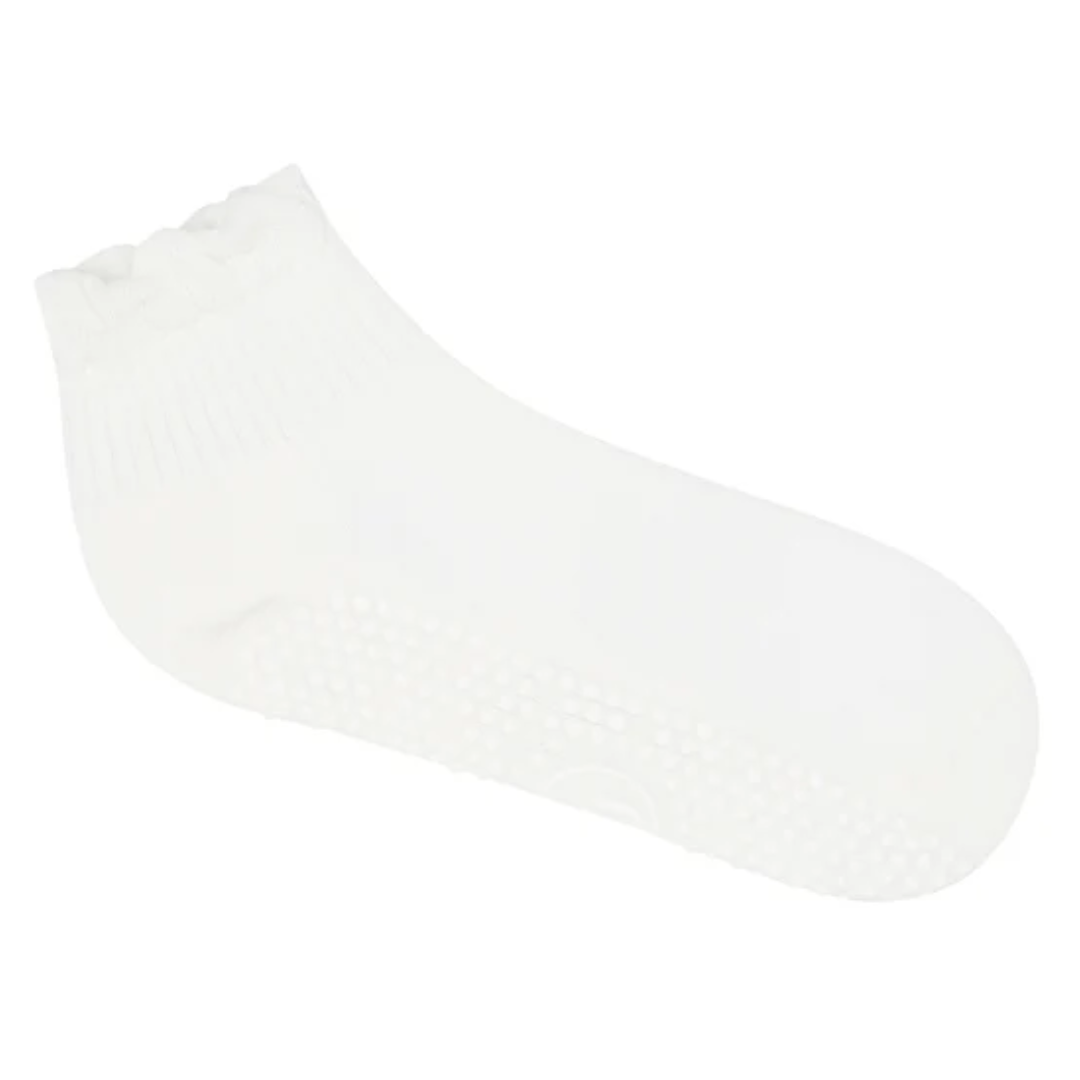 MoveActive Quarter Crew Non Slip Grip Socks – Snow Ruffle
