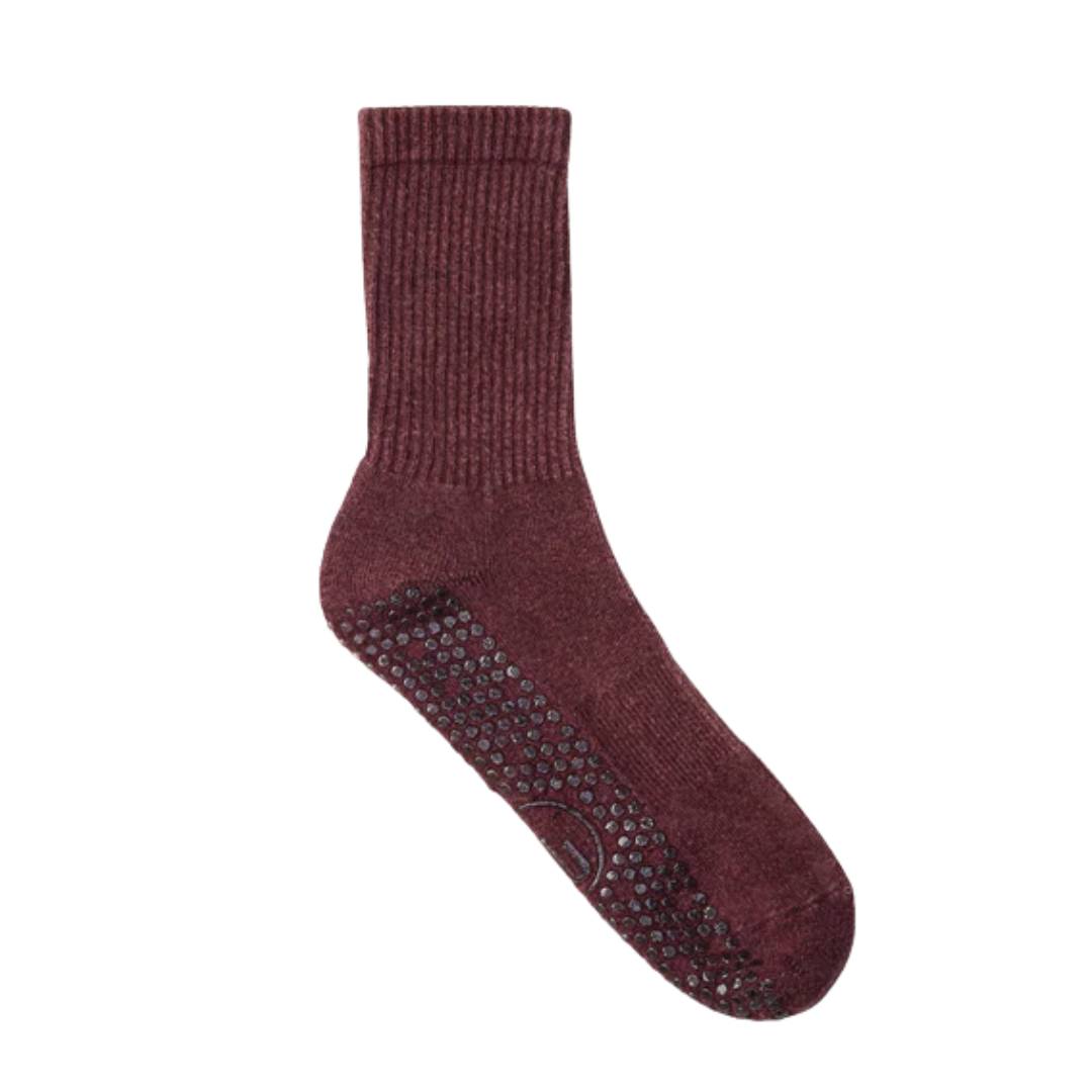 MoveActive Crew Non Slip Grip Socks – Dusty Mulberry