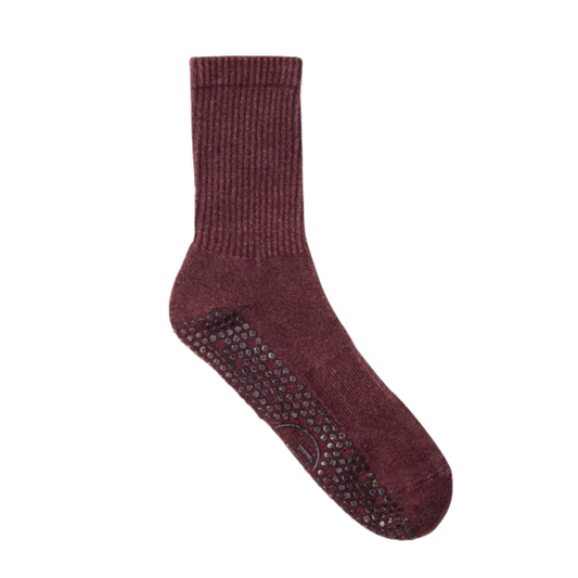 MoveActive Crew Non Slip Grip Socks – Dusty Mulberry