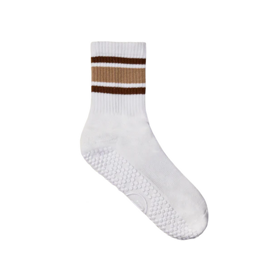 MoveActive Crew Non Slip Grip Socks – Harvest Stripe