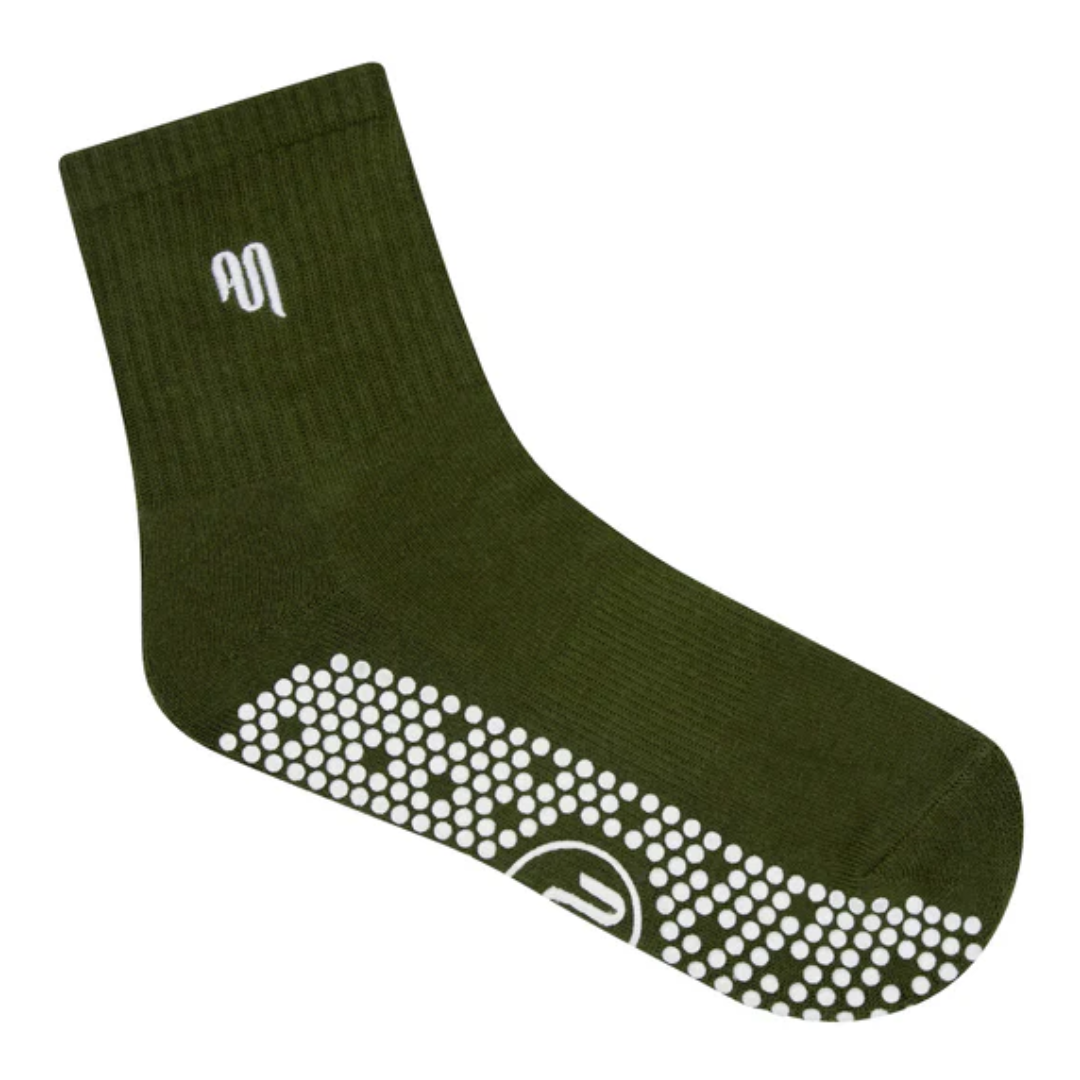 MoveActive Crew Non Slip Grip Socks – Khaki