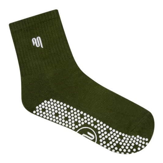 MoveActive Crew Non Slip Grip Socks – Khaki
