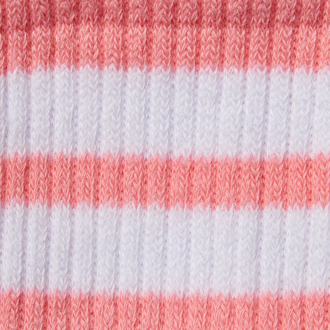Move Active Crew Non Slip Grip Socks – Rose Stripe