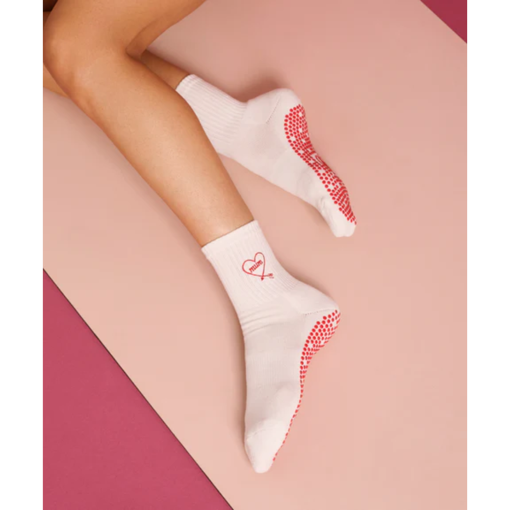 MoveActive Crew Non Slip Grip Socks – Love Note
